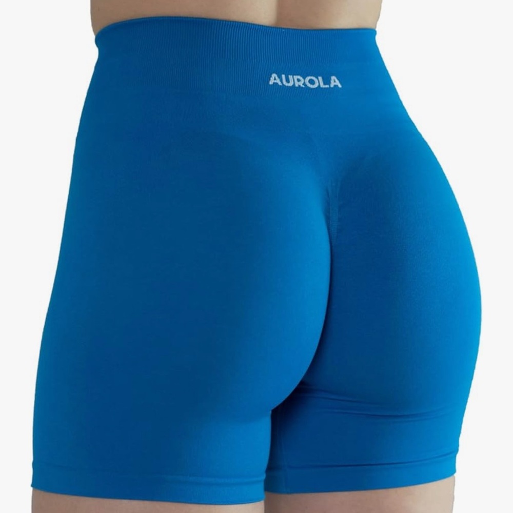 Women's Blue High-Waisted Shorts